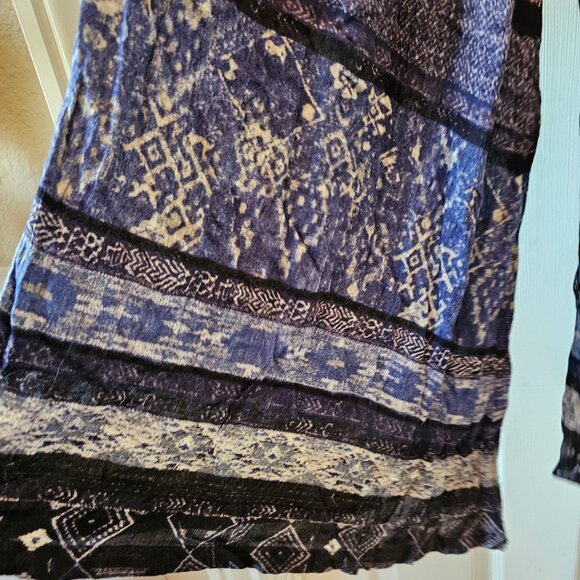 Ecote Womens Wide Leg Lounge Blue Palazzo Boho Flare Pants S Small - Picture 4 of 8